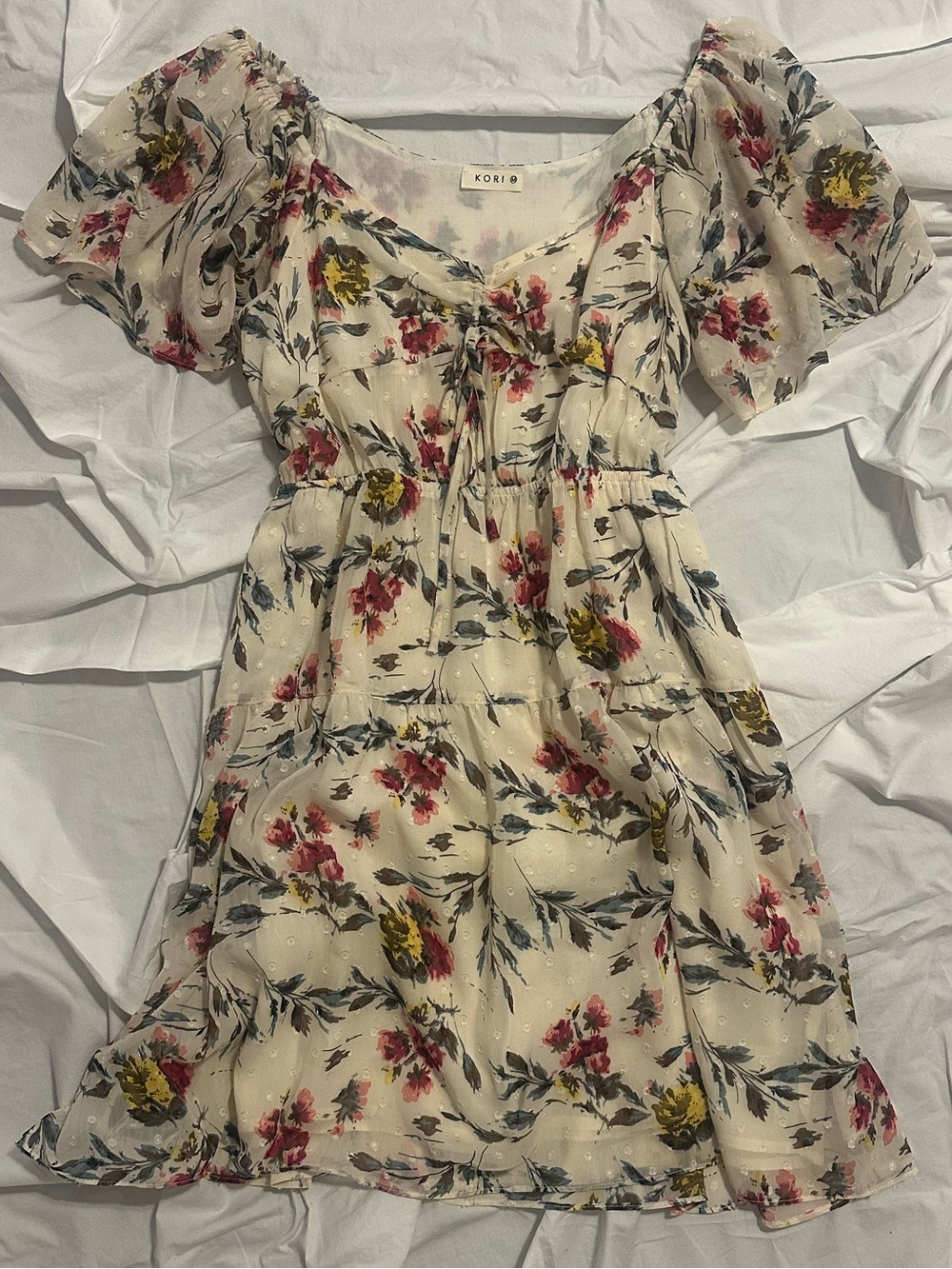 Kori Floral Cottagecore Mini Dress with Pockets